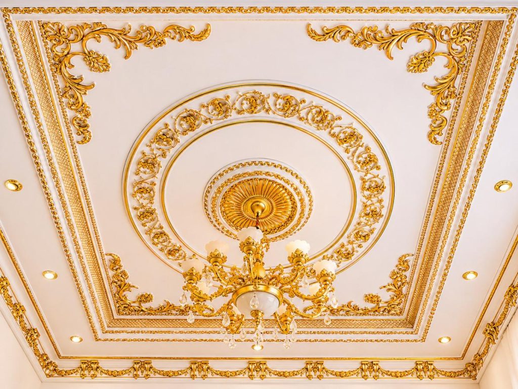 Best Elegant Victorian Gypsum Ceiling Design