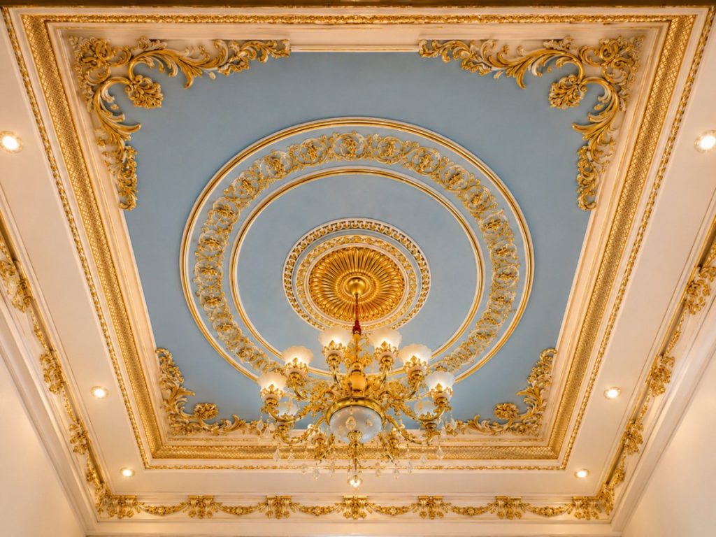 Best Elegant Victorian Gypsum Ceiling Design