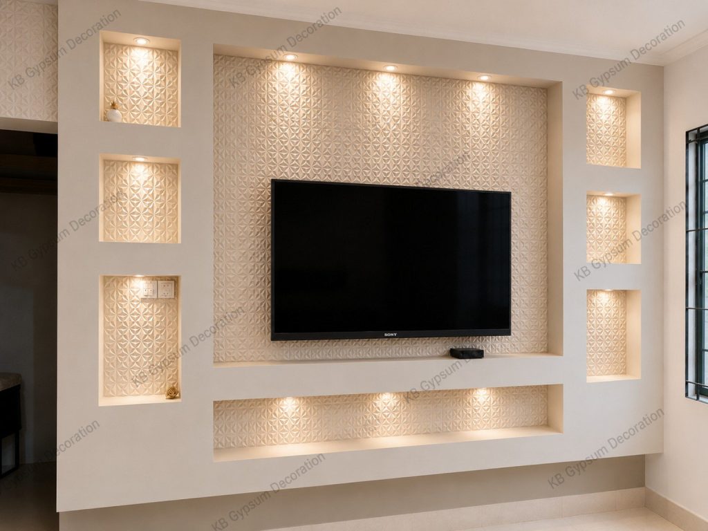 Best Gypsum TV Cabinet Design Bangladesh