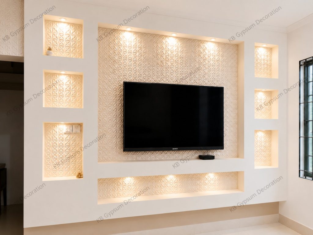 Best Gypsum TV Cabinet Design Bangladesh