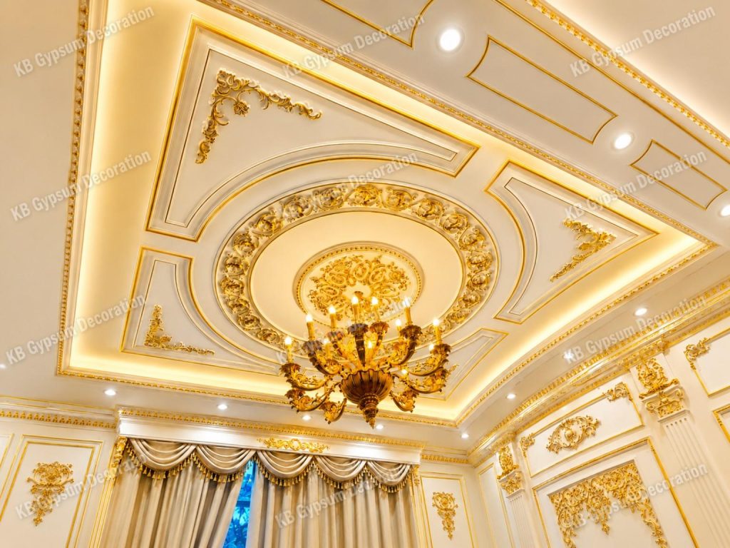 Luxury Gypsum Vitorian Ceiling Design