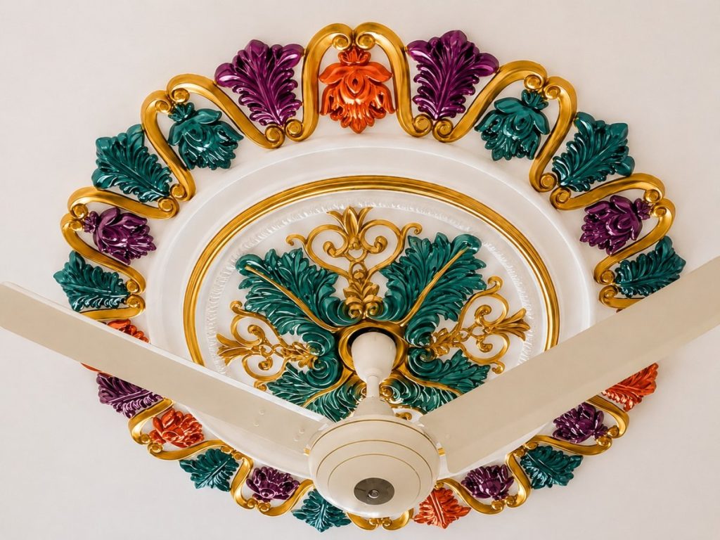 Best 52 inchi Gypsum Ceiling Rose Design