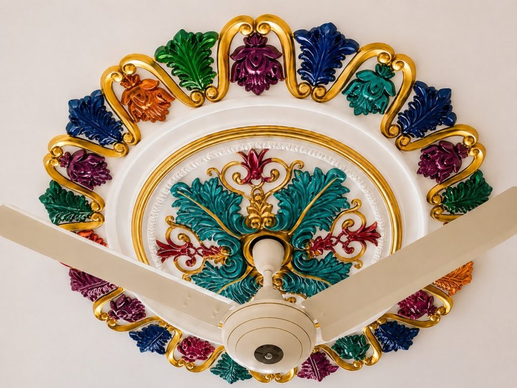 Best 52 inchi Gypsum Ceiling Rose Design