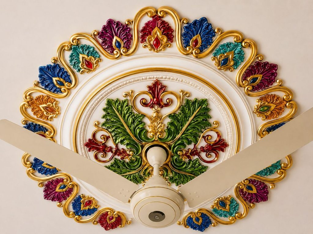 Best 52 inchi Gypsum Ceiling Rose Design