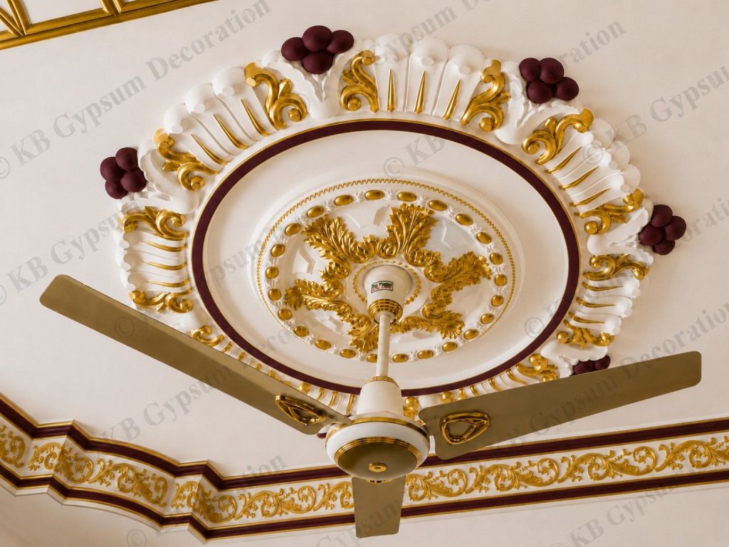 Colorful Gypsum Border Corner Design