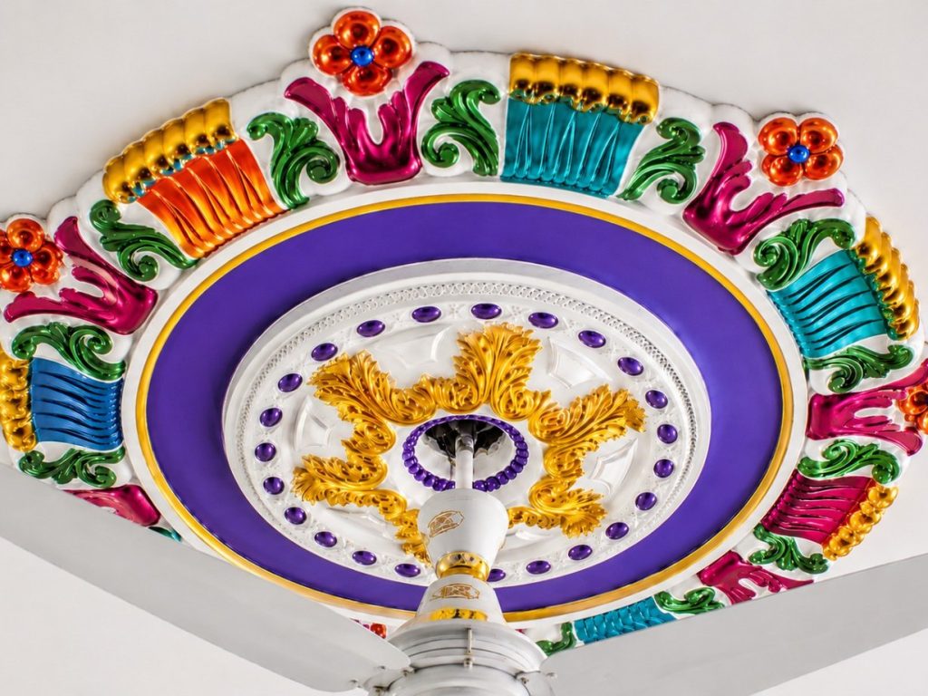 56 Inch Gypsum Ceiling Rose Design