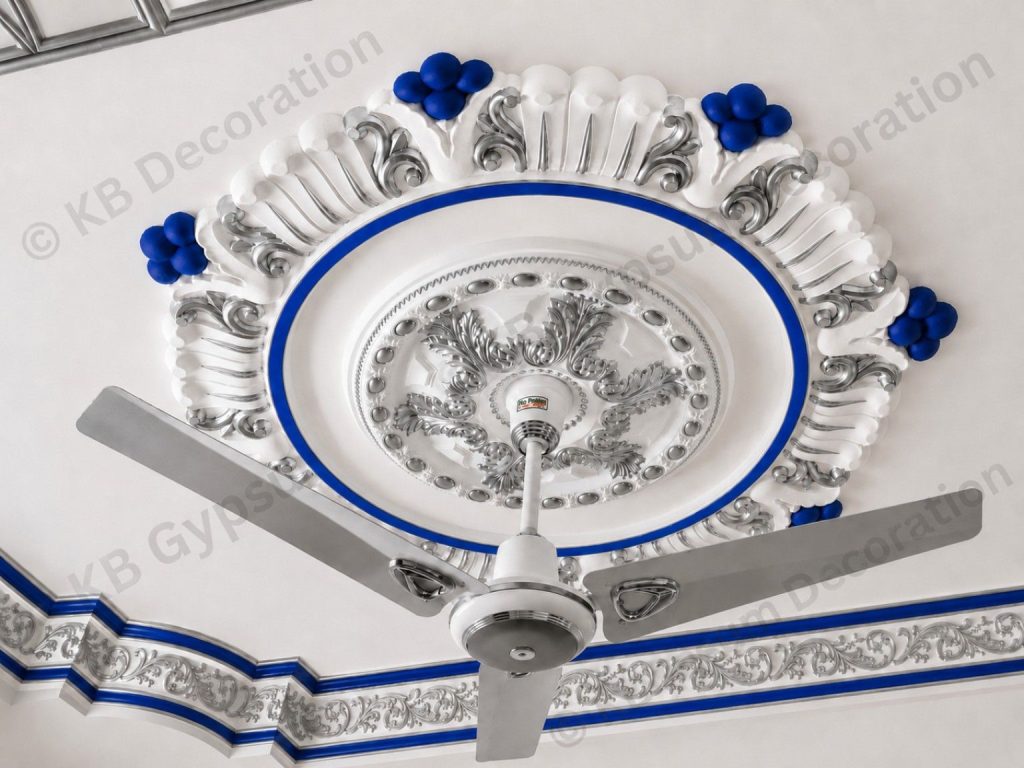 Colorful Gypsum Border Corner Design BD