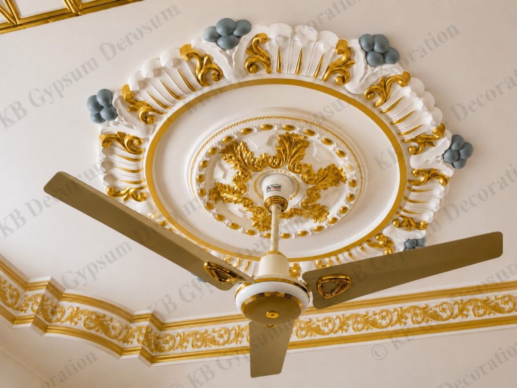 Colorful Gypsum Border Corner Design BD