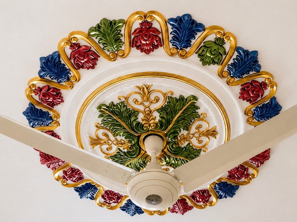 Best 52 inchi Gypsum Ceiling Rose Design