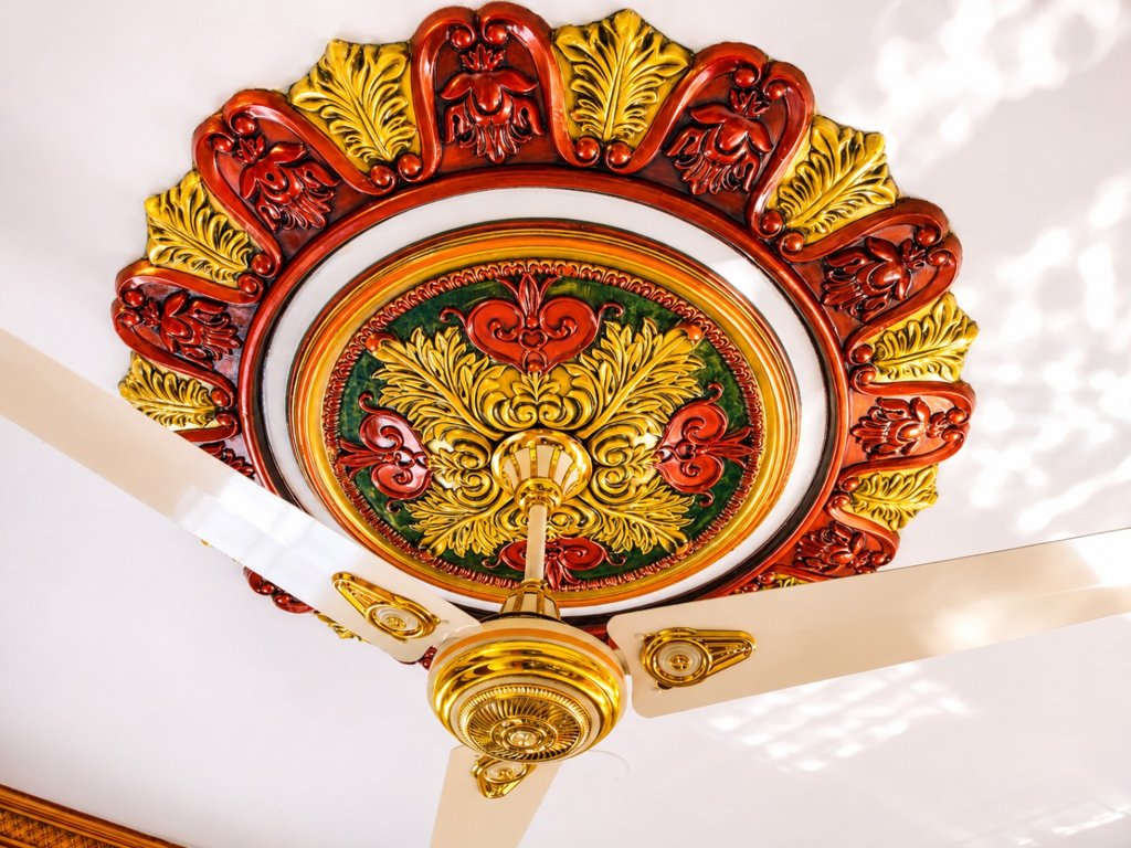 52 Inchi Gypsum Celilng Rose Design