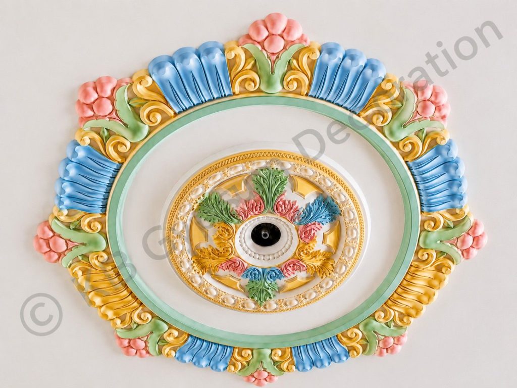 Premium 56 inchi Gypsum Ceiling Rose Design