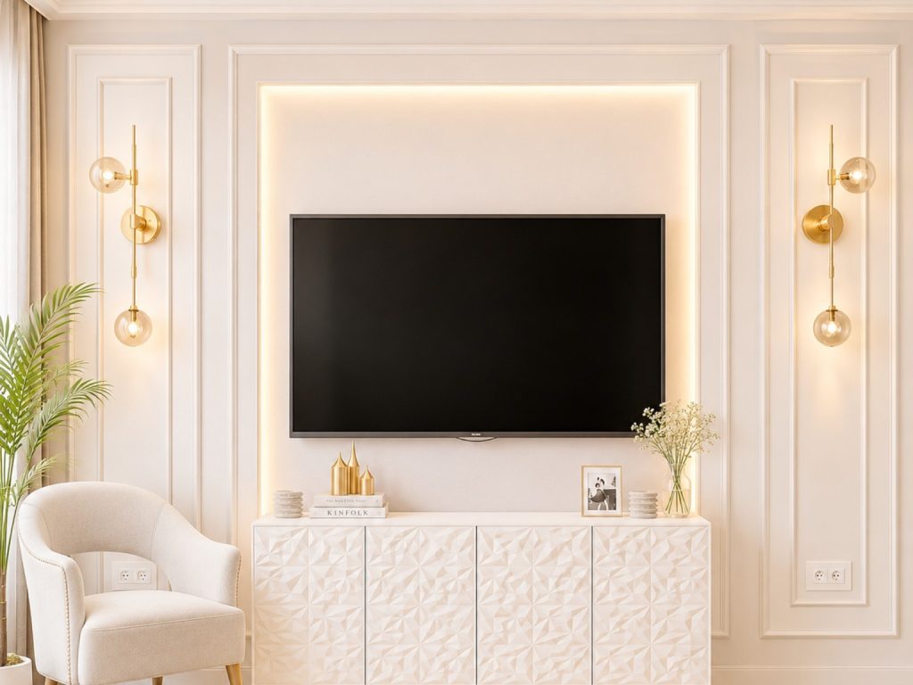 Best Classic Gypsum TV Cabinet Design