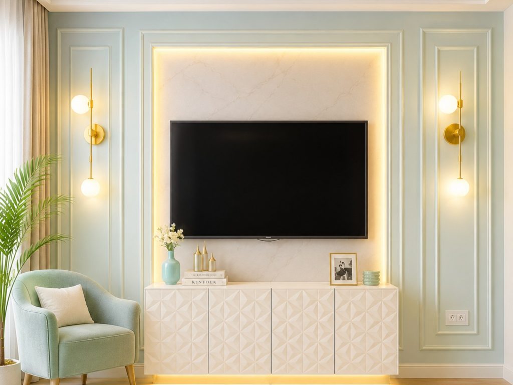 Best Classic Gypsum TV Cabinet Design