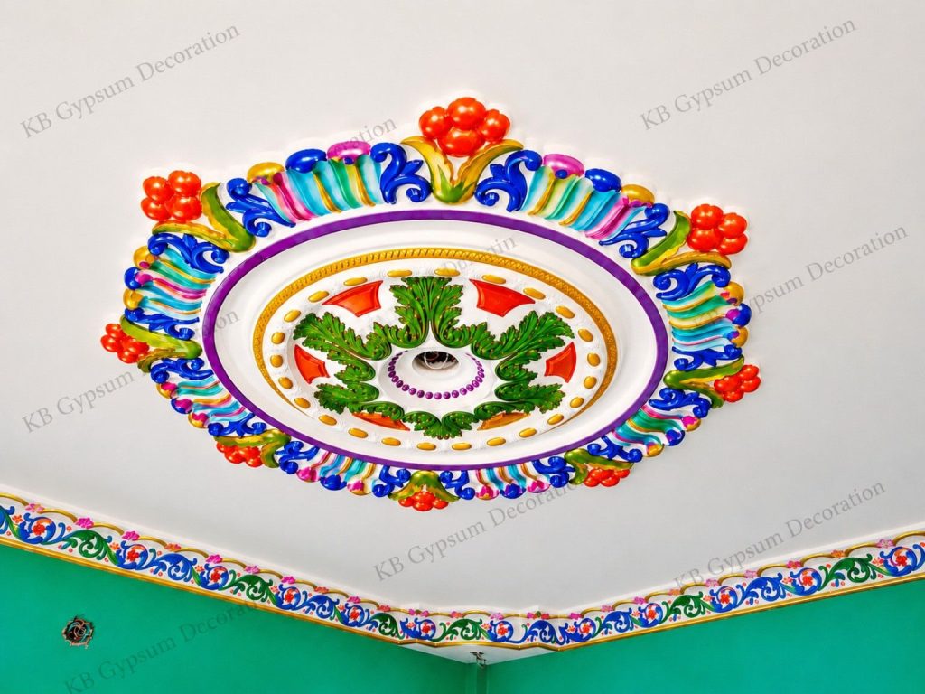 56 inchi Gypsum Ceiling Rose Design