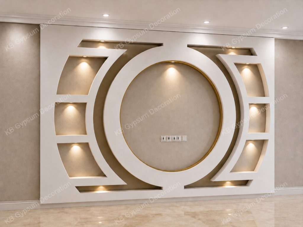 Premium Gypsum TV Cabinet Design