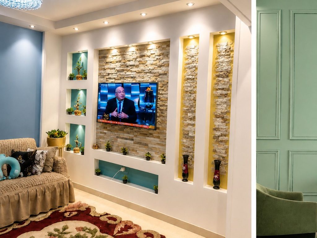 Best Premium Gypsum TV Cabinet Design