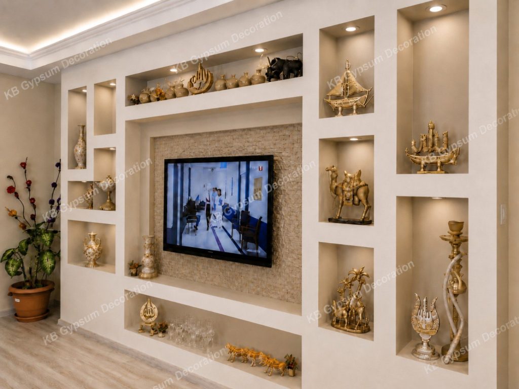 Best Gypsum TV Cabinet Design