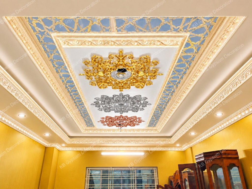 Best Gypsum Victorian Ceiling Design BD