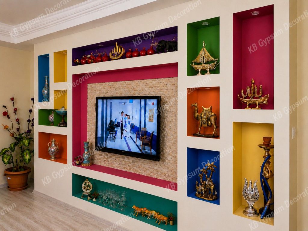 Best Gypsum TV Cabinet Design