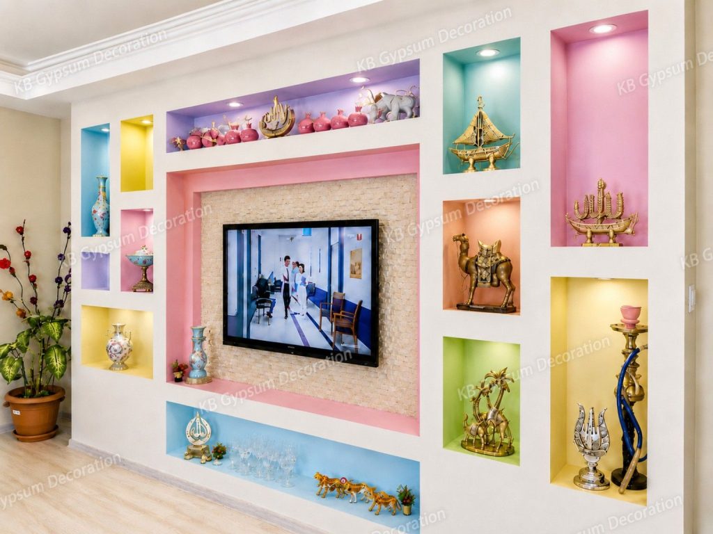 Best Gypsum TV Cabinet Design