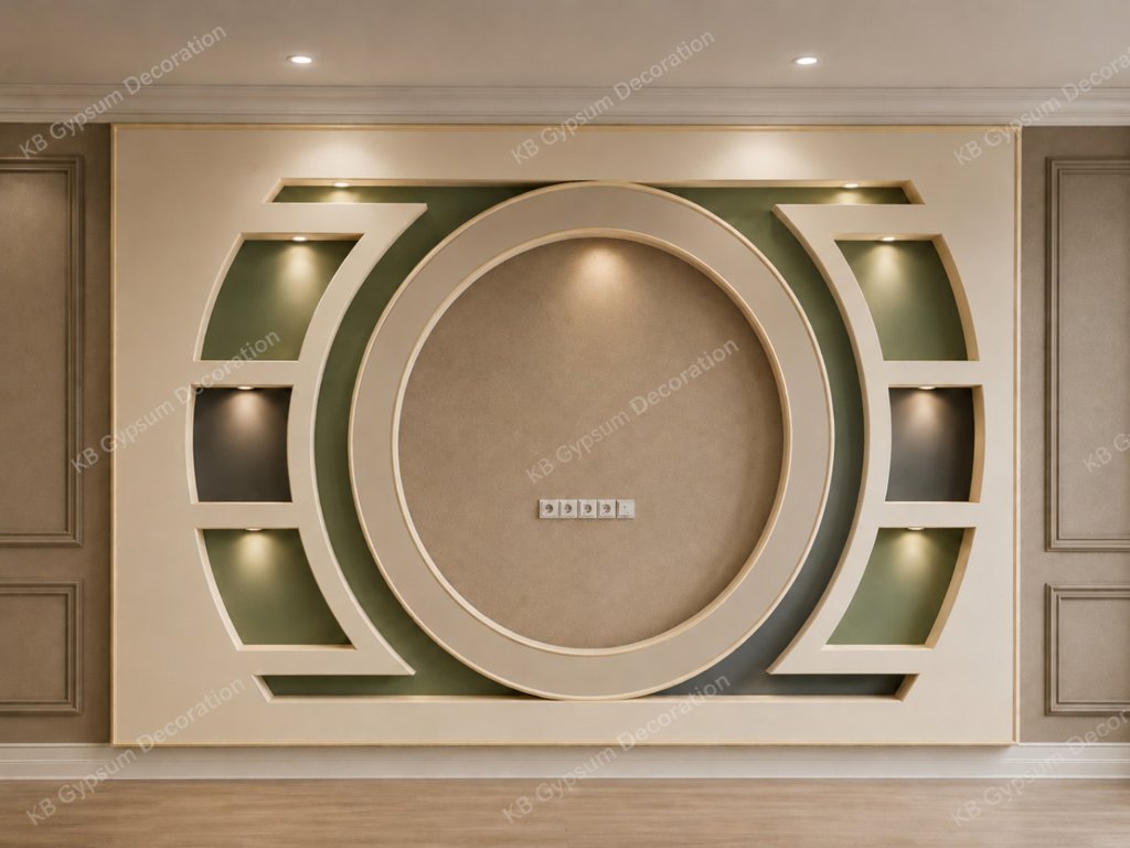 Premium Gypsum TV Cabinet Design