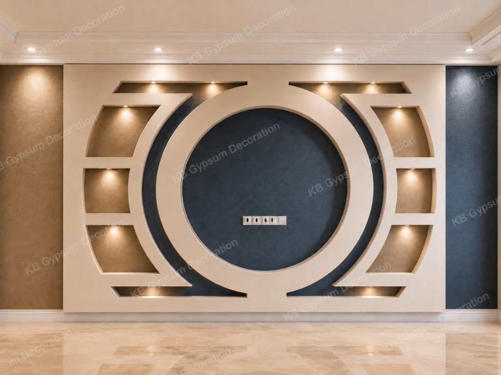 Premium Gypsum TV Cabinet Design