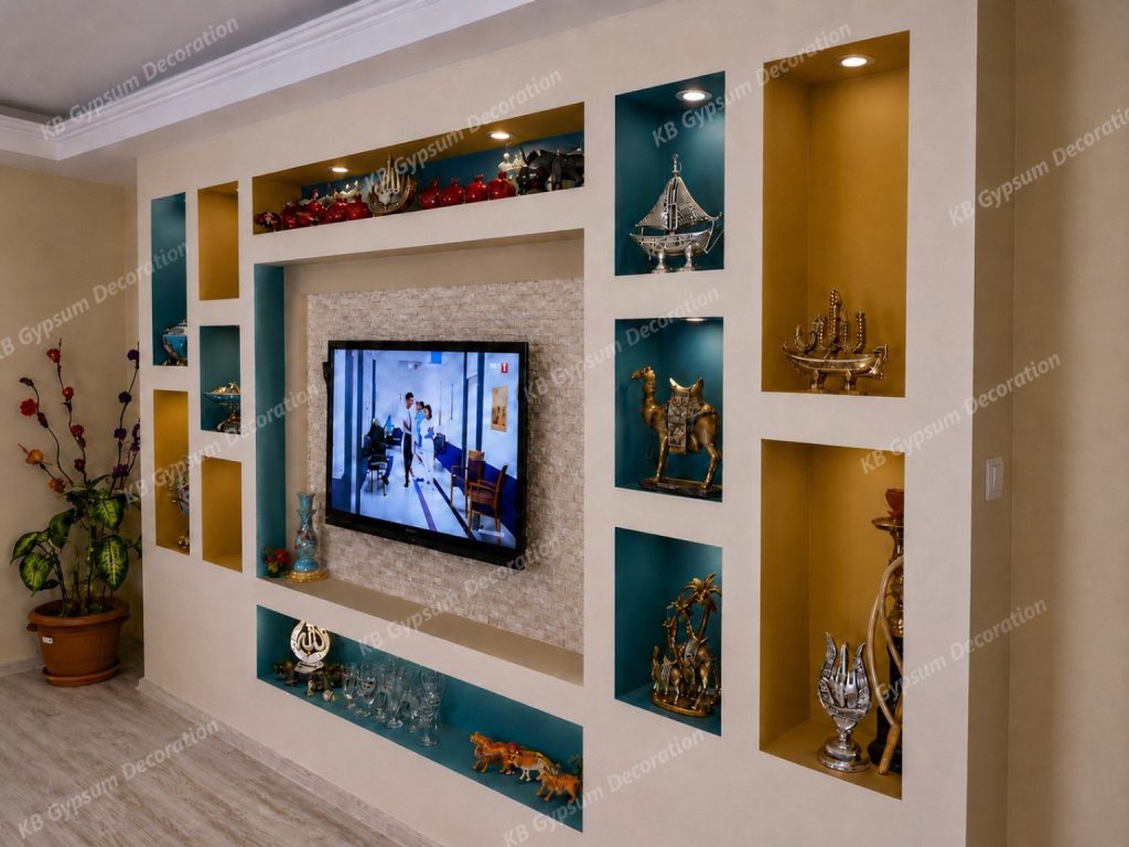 Best Gypsum TV Cabinet Design