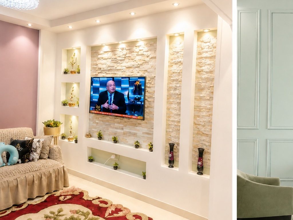 Best Premium Gypsum TV Cabinet Design