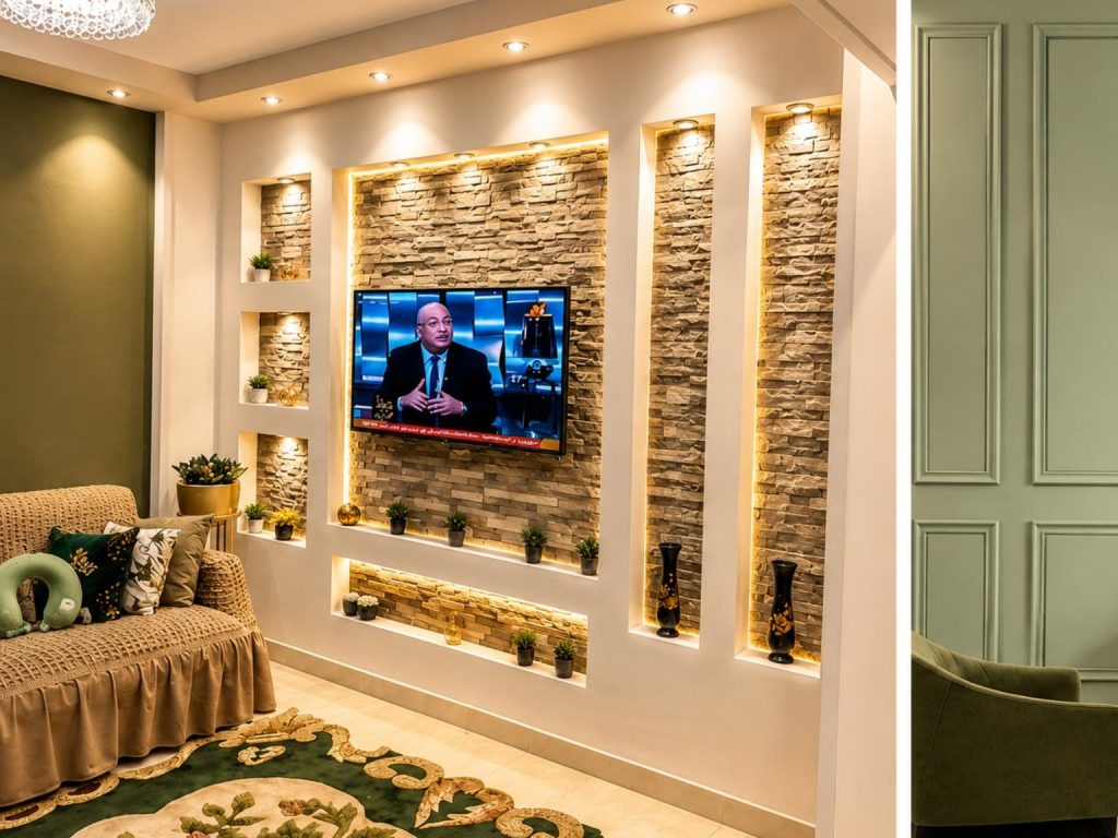 Best Premium Gypsum TV Cabinet Design