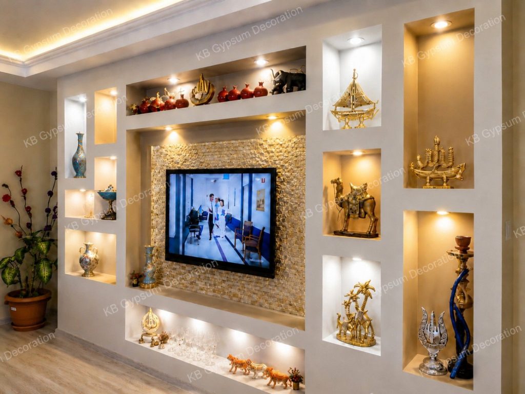 Best Gypsum TV Cabinet Design