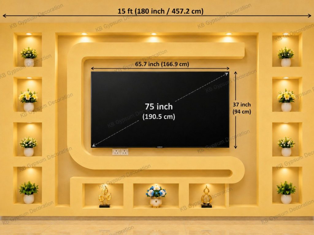 Best Premium Gypsum TV Cabinet Design