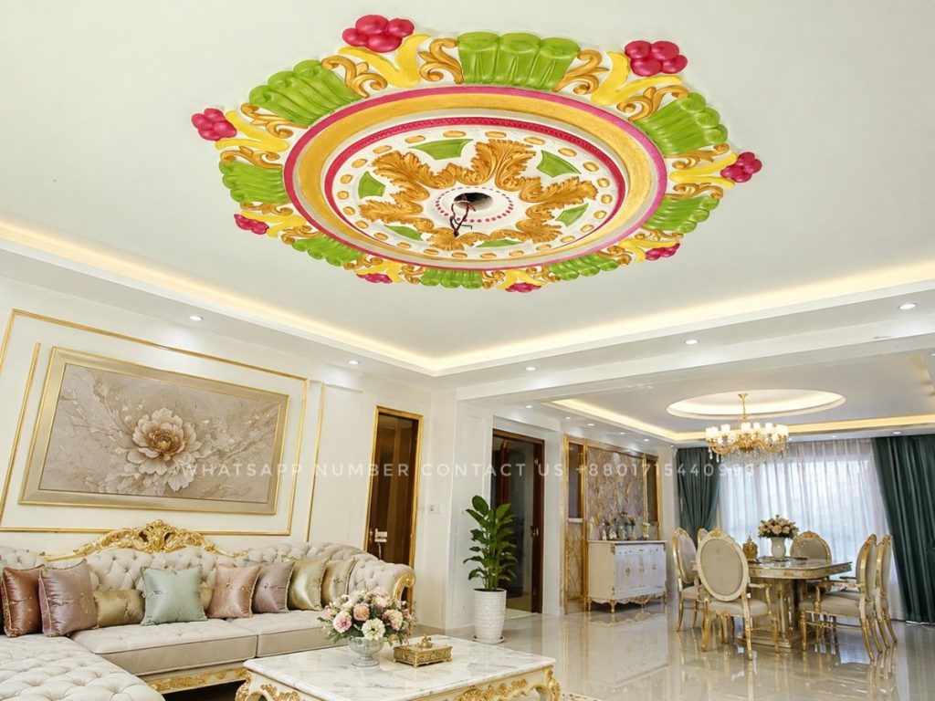 Elegant Gypsum Plain Ceiling Design
