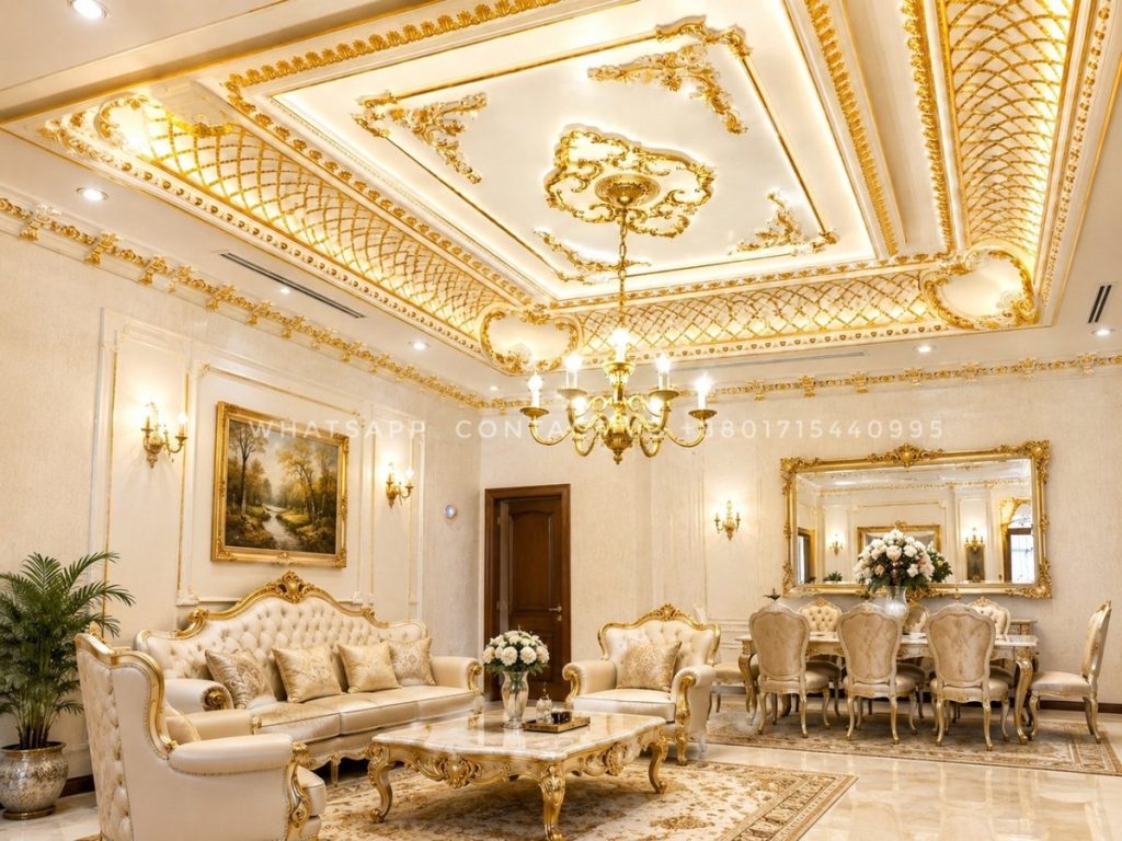 Luxury Gypsum Victorian Ceiling Design