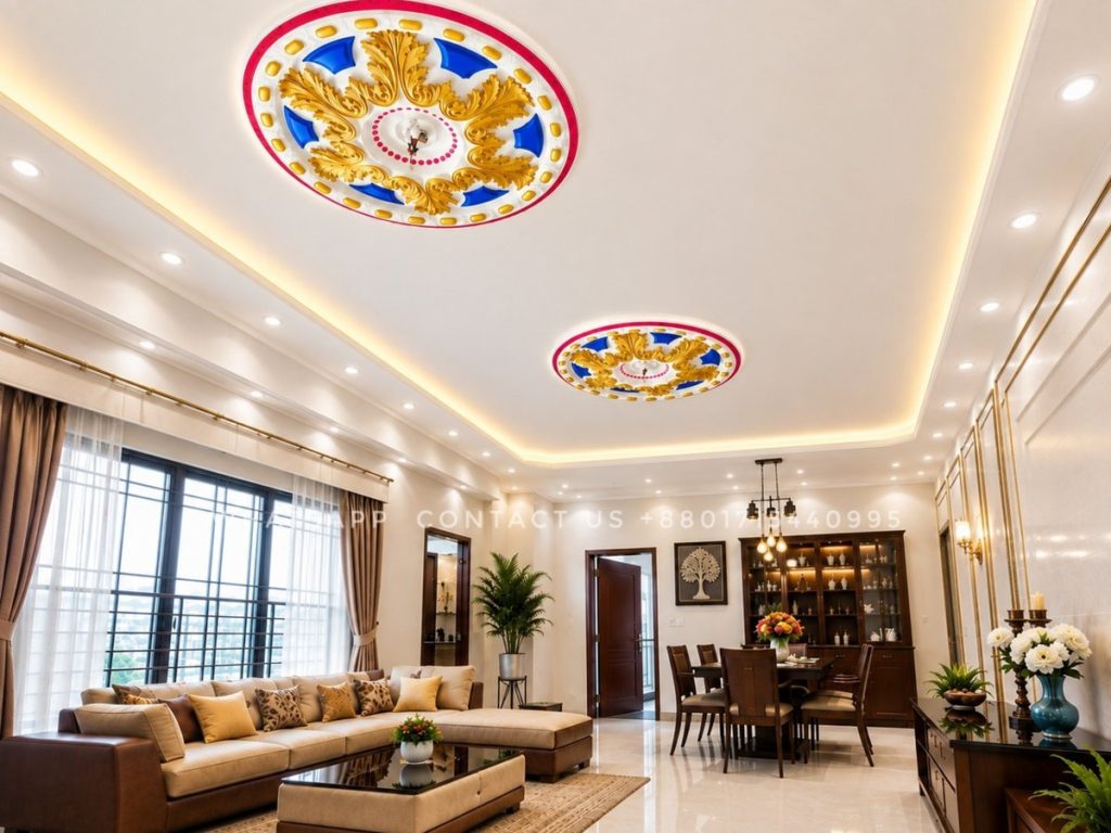 Modern Gypsum Plain Ceiling Design
