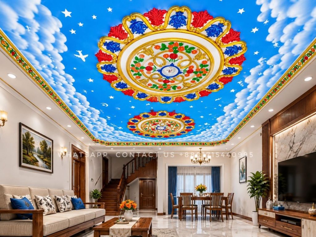 Gypsum Cornice for Living Room
