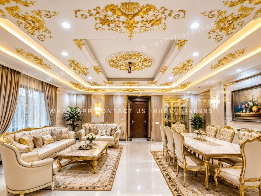 Modern Gypsum Victorian Ceiling Design