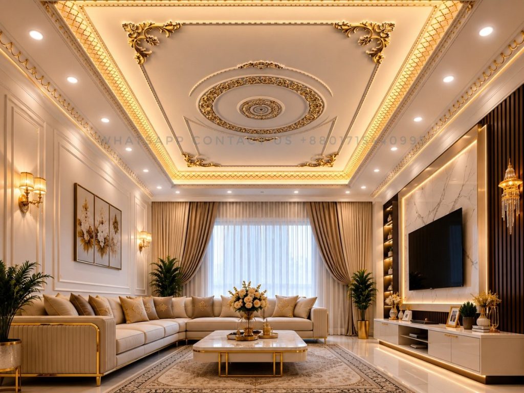 Luxury Gypsum Victorian Ceiling Design