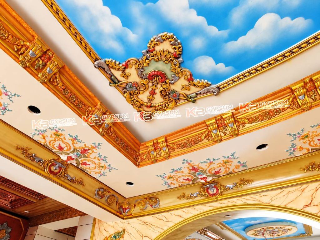 Luxury 3D Color Gypsum Ceiling Design